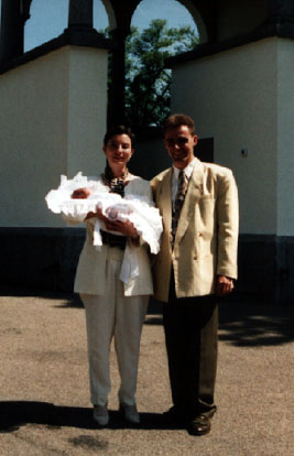 Taufe Elias, Gotte und Götti mit Elias