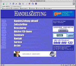 Screenshot Handelszeitung
