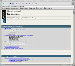 Screenshot Internet Access AG