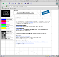 Screenshot NZZ Format Impressum